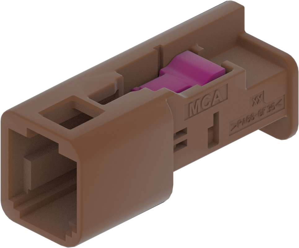 1 Port 1 Row MCA-A Male Mini Coax Brown Code F