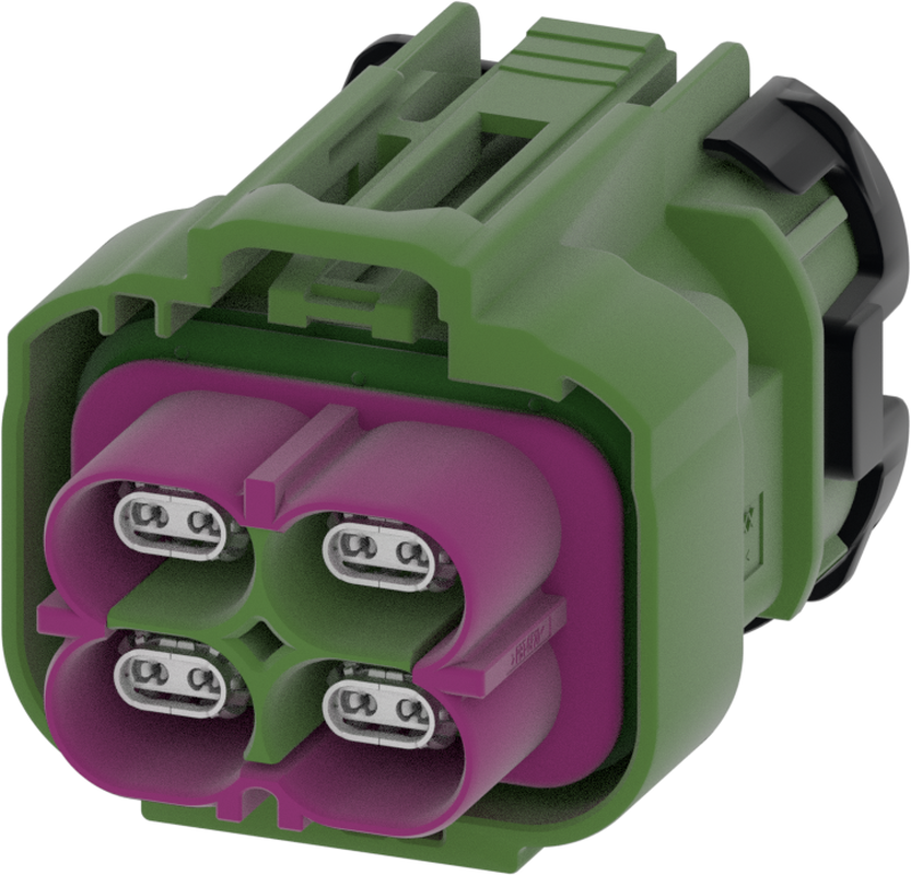 4 Port 2 Row Female H-MTD Green Code E