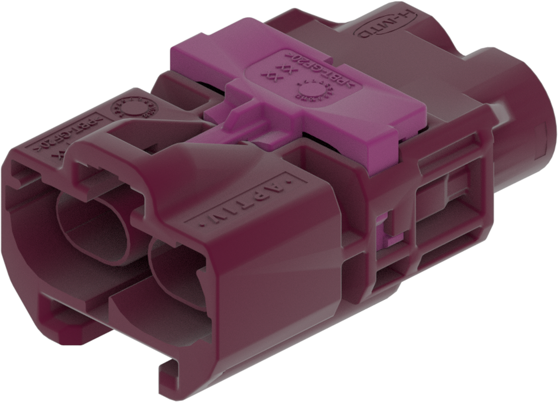 2 Port 1 Row Male H-MTD Violet Code D
