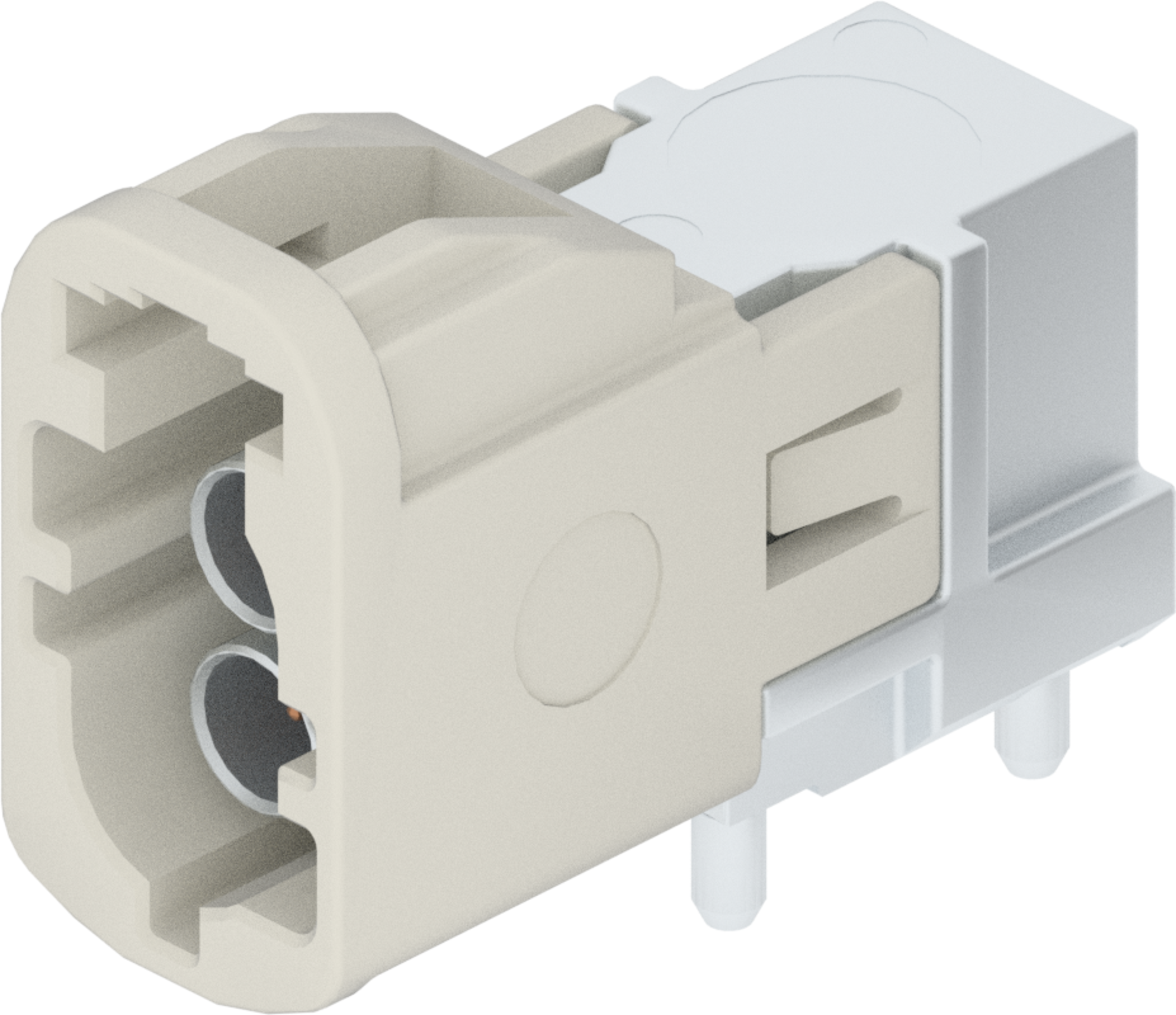 2 Port 2 Row MCA-B Male Mini Coax White Code B