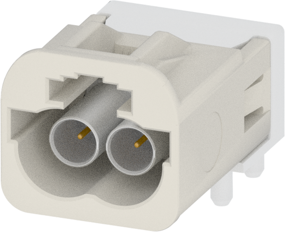 2 Port 1 Row MCA-B Male Mini Coax Cream White Code B