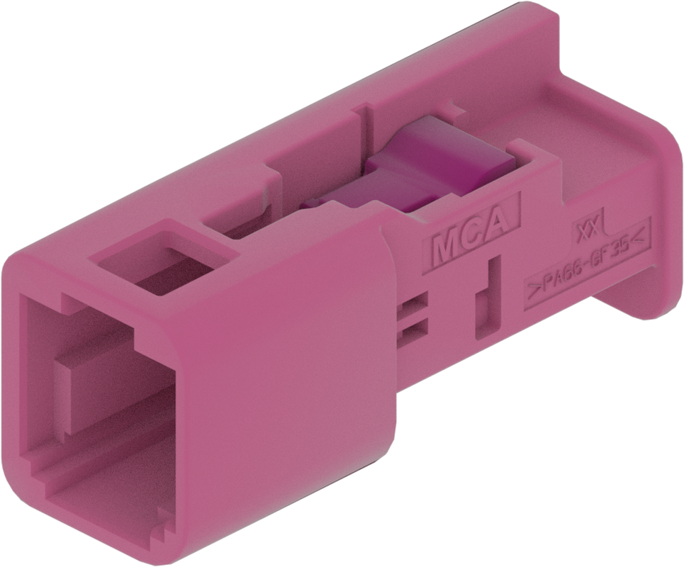 1 Port 1 Row MCA-A Male Mini Coax Heather Violet Code H