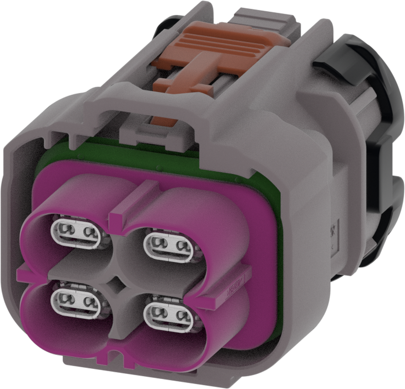 4 Port 2 Row Female H-MTD Platinum Grey Code G