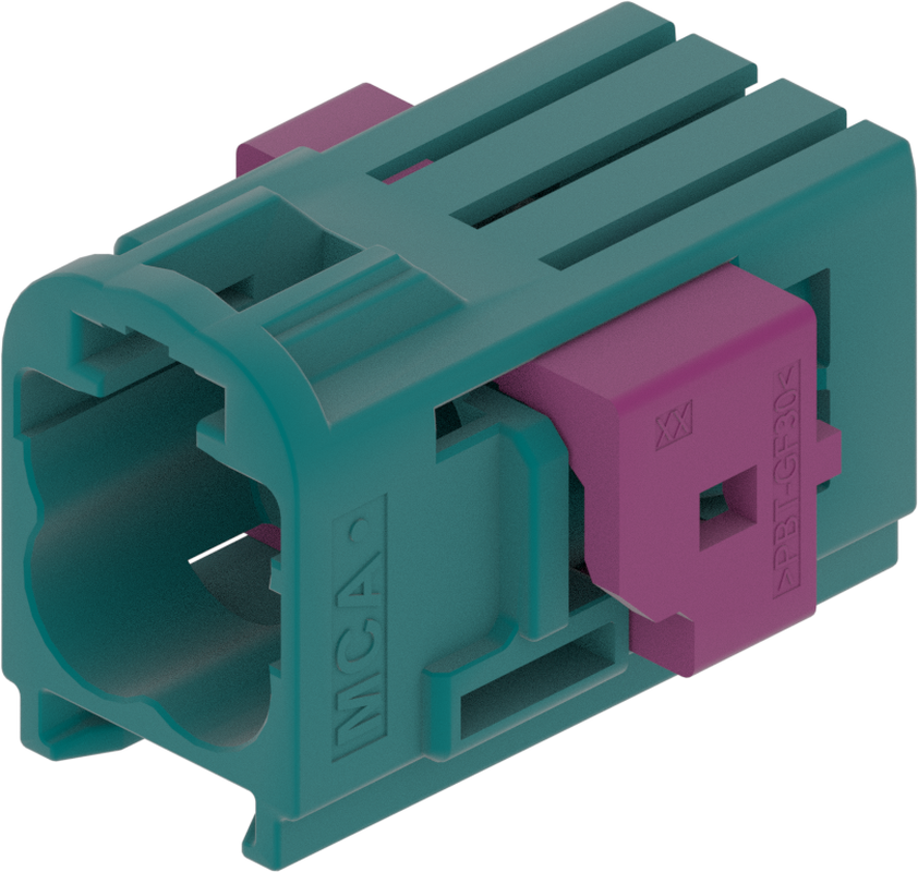 4 Port 2 Row MCA-B Male Mini Coax Water Blue Code Z