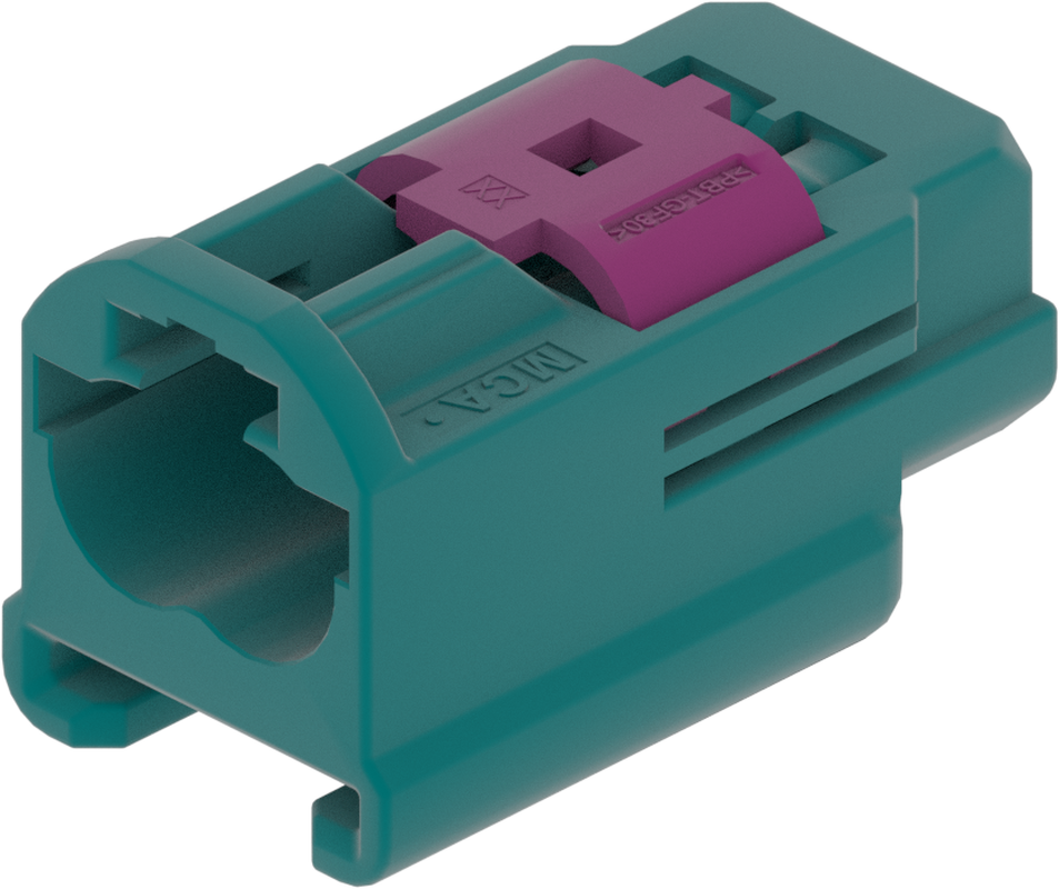 2 Port 1 Row MCA-B Male Mini Coax Water Blue Code Z