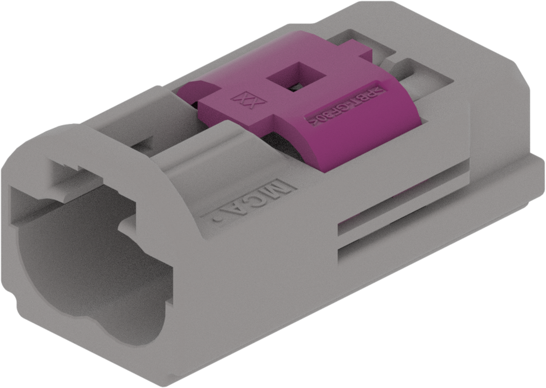 2 Port 1 Row MCA-B Male Mini Coax Grey Code G