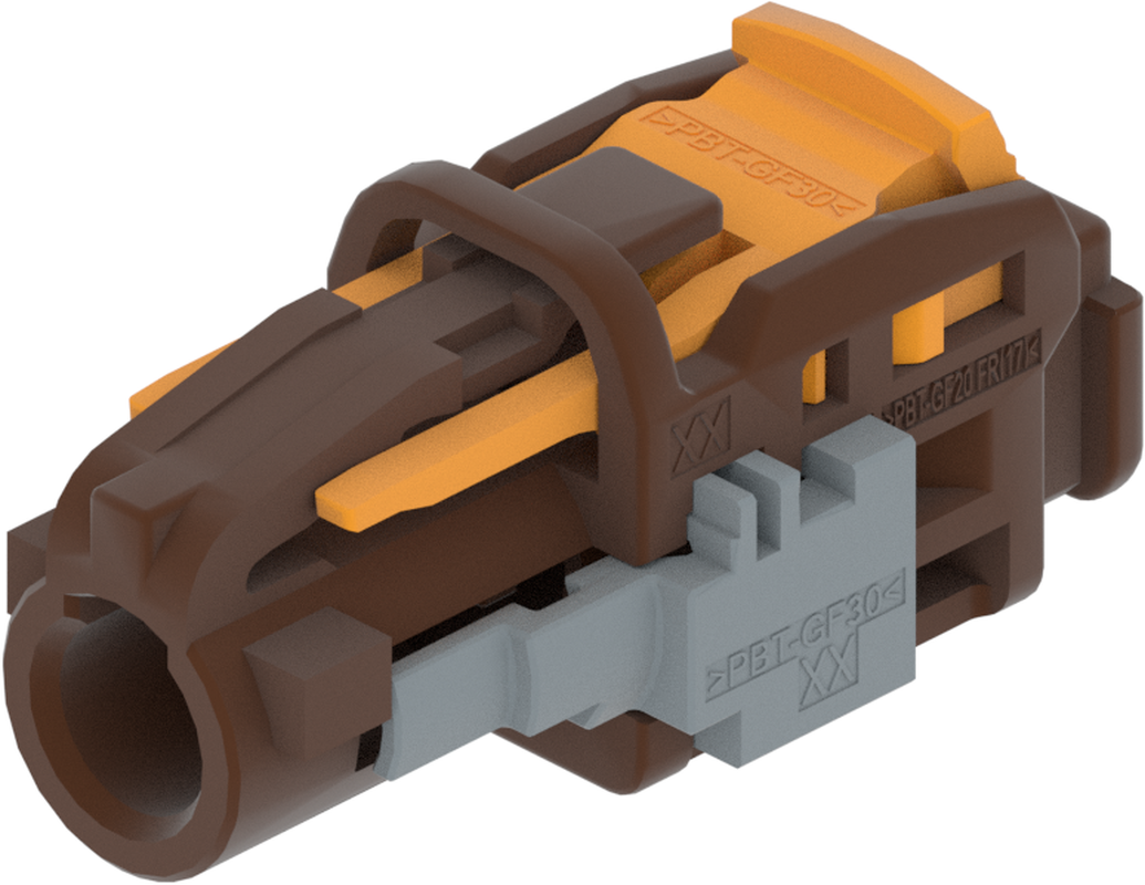 1 Port 1 Row MCA-B Female Mini Coax Brown Code F