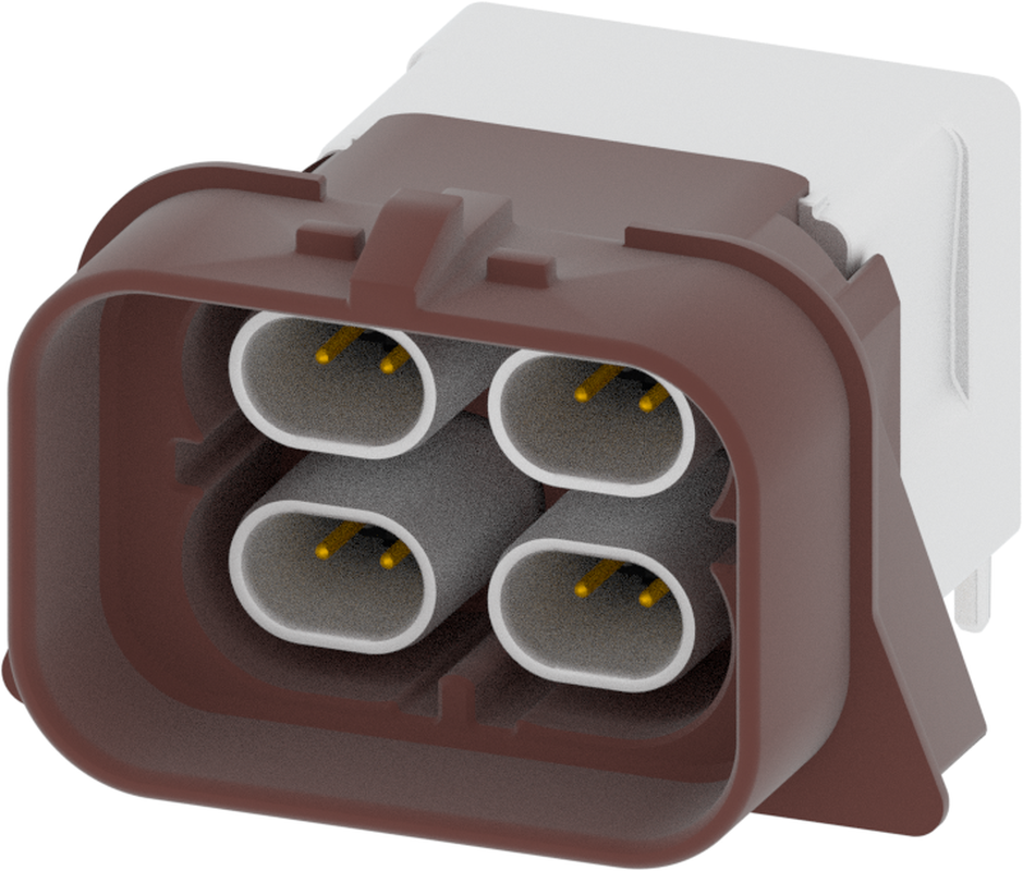4 Port 2 Row Male H-MTD Brown Code F