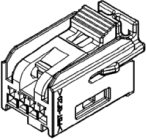 4 Way F MICRO HVT 0.64 Unsealed Connector Black