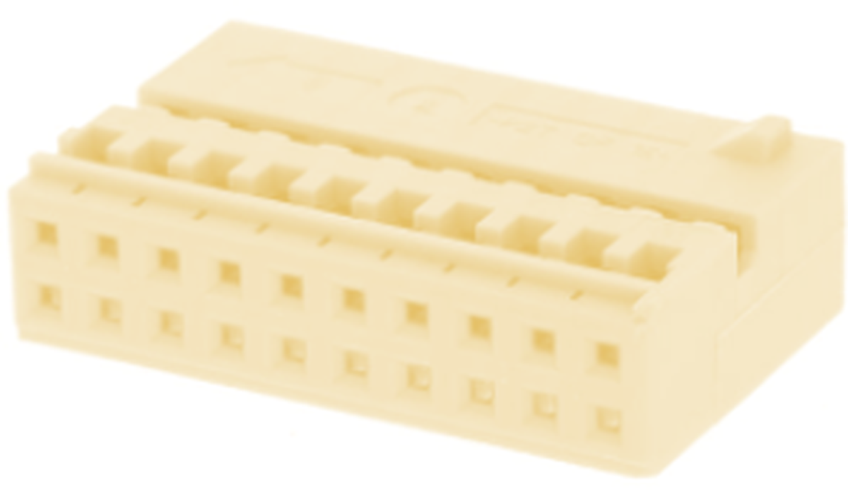 20 Way F MTS 0.64 Unsealed Connector White