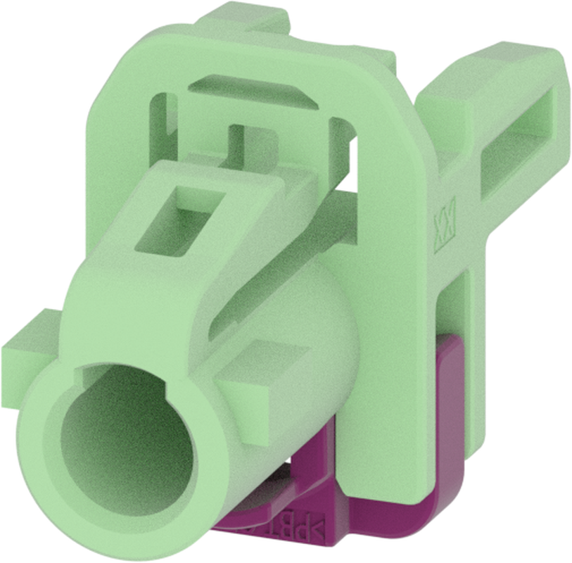 1 Port 1 Row MCA-B Female Mini Coax Pastel Green Code N