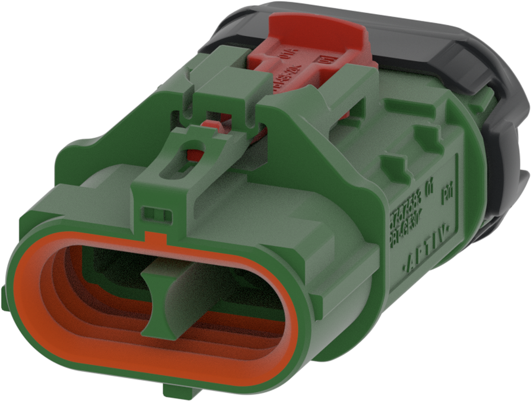 2 Port 1 Row Female H-MTD Green Code E