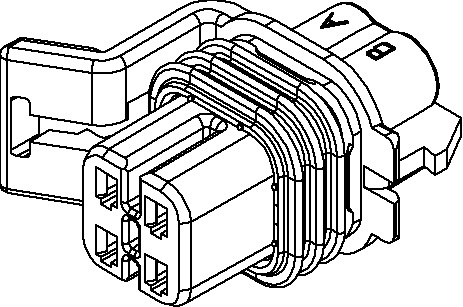 4 Way F MetriPack (M/P) 150 Sealed Connector Gray-Light