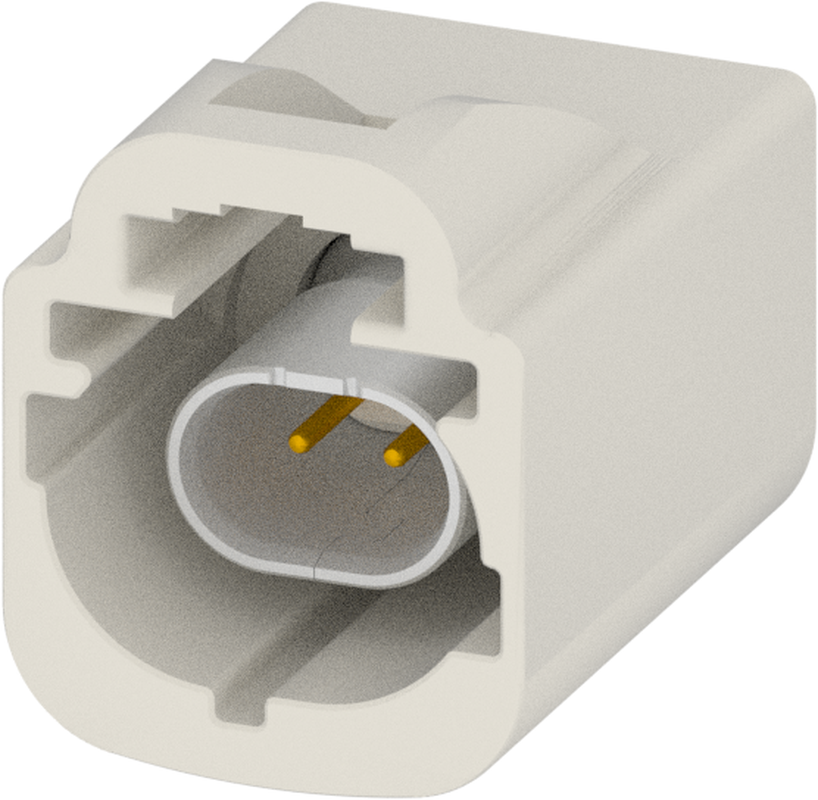 1 Port 1 Row Male H-MTD Cream White Code B