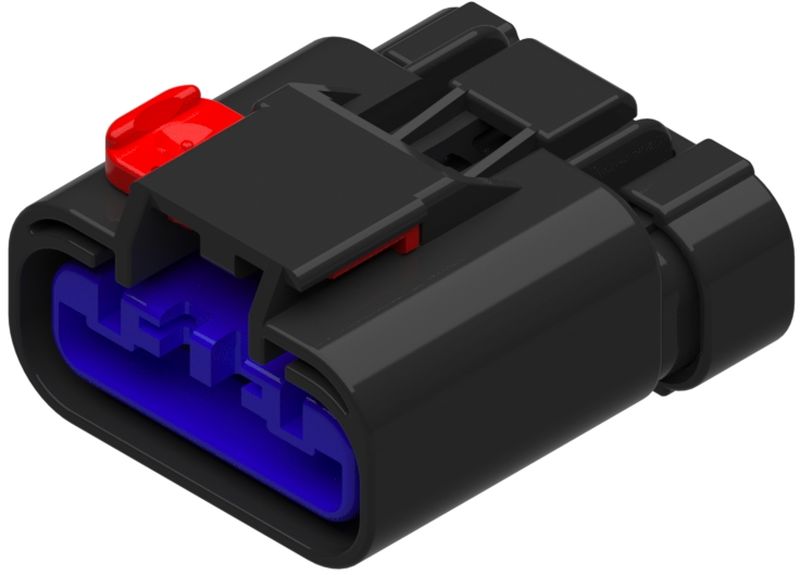 5 Way Female APEX 2.8 Sealed Connector Black