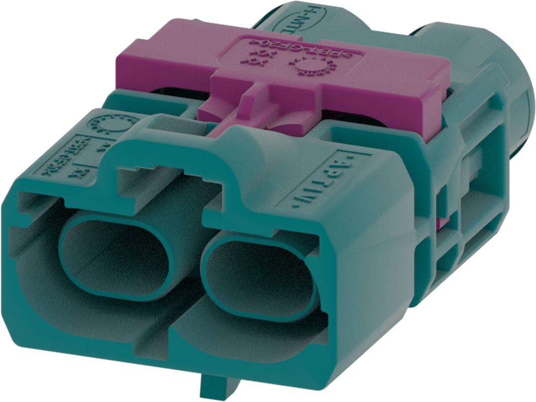 2 Port 1 Row Male H-MTD Water Blue Code Z
