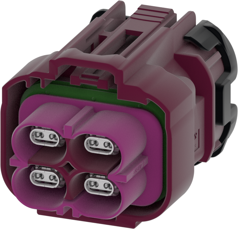4 Port 2 Row Female H-MTD Claret Violet Code D
