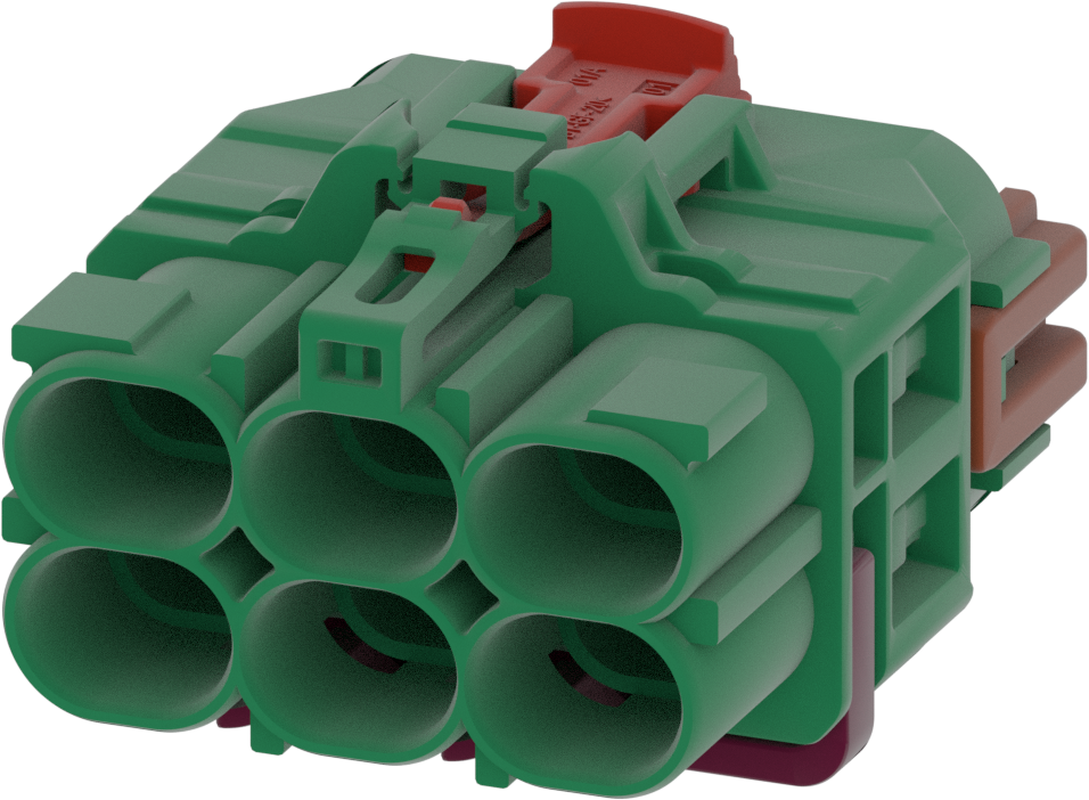 6 Port 2 Row Female H-MTD Leaf Green Code E