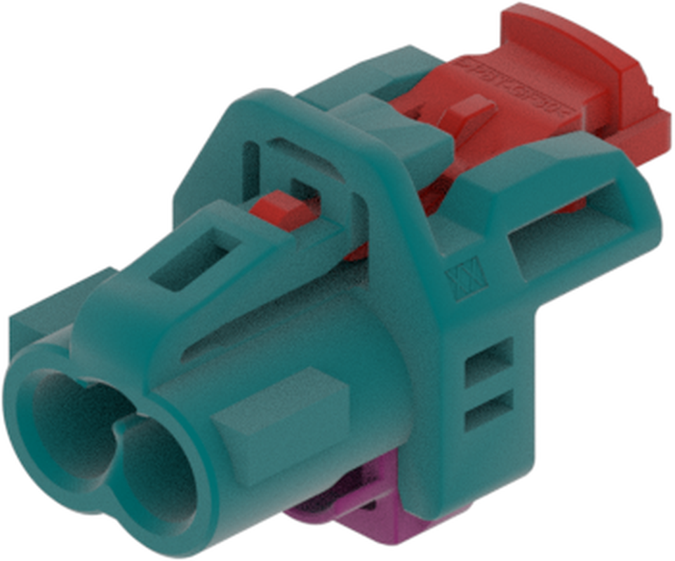 2 Port 1 Row MCA-B Female Mini Coax Water Blue Code Z