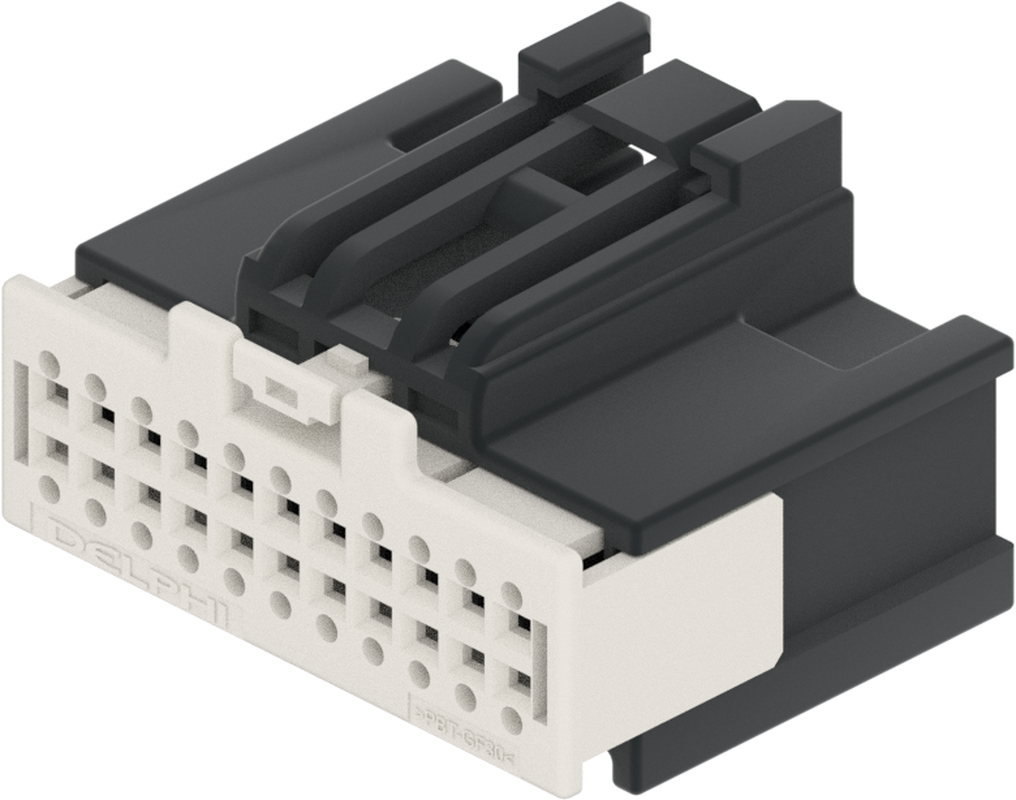 22 Way F 1.0 Series Unsealed Connector Gray-Dark