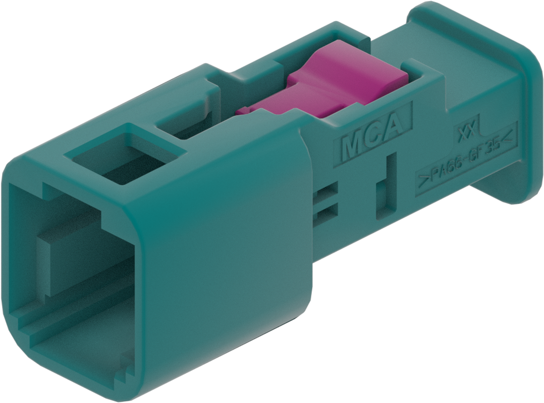 1 Port 1 Row MCA-A Male Mini Coax Water Blue Code Z