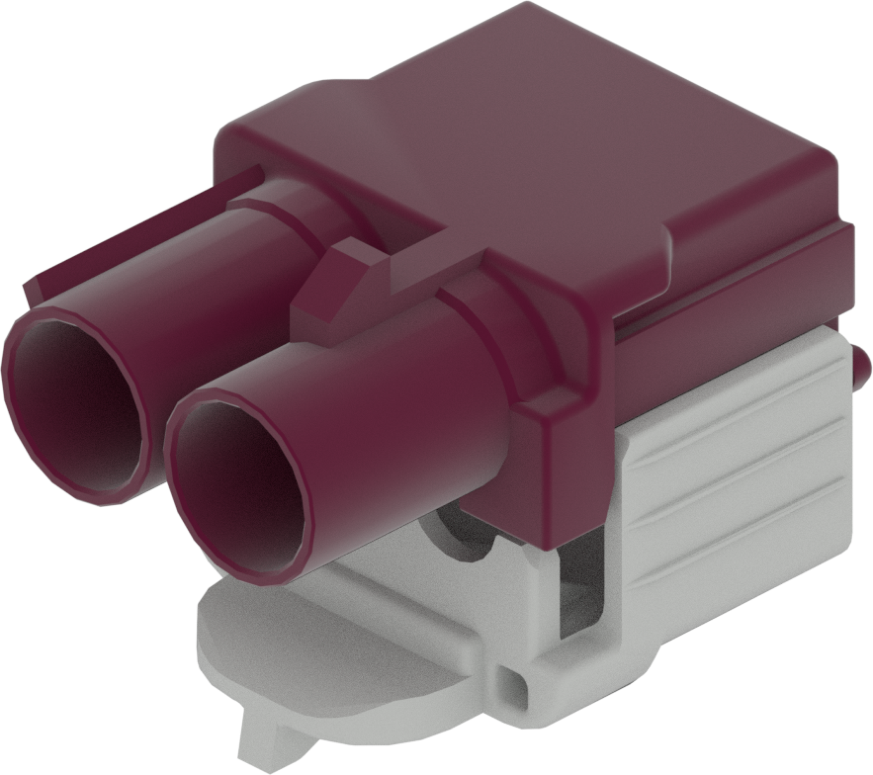 2 Port 1 Row Male Fakra Claret Voilet Code D