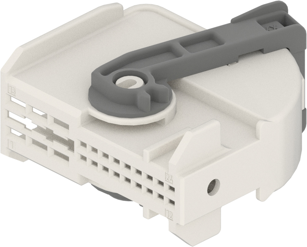 24 Way Female 1.2 MLK 2.8 SLK Unsealed Connector Natural