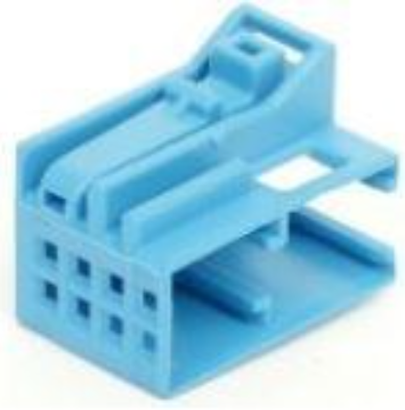 8 Way F MTS 0.64 Unsealed Connector Blue