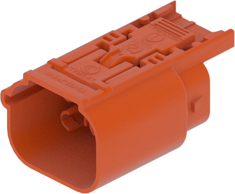 6 Way F HES 1.0 2.4 Sealed Connector Orange