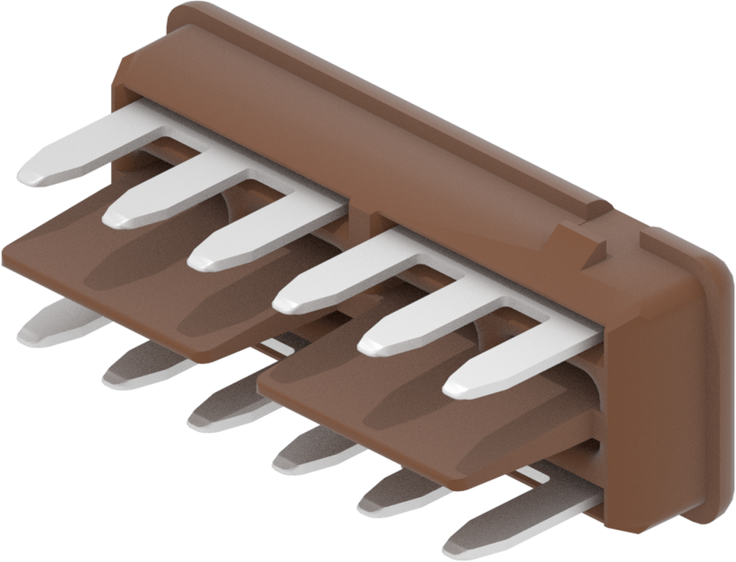 12 Way Male 2.8 Connnector Unsealed Connector Brown