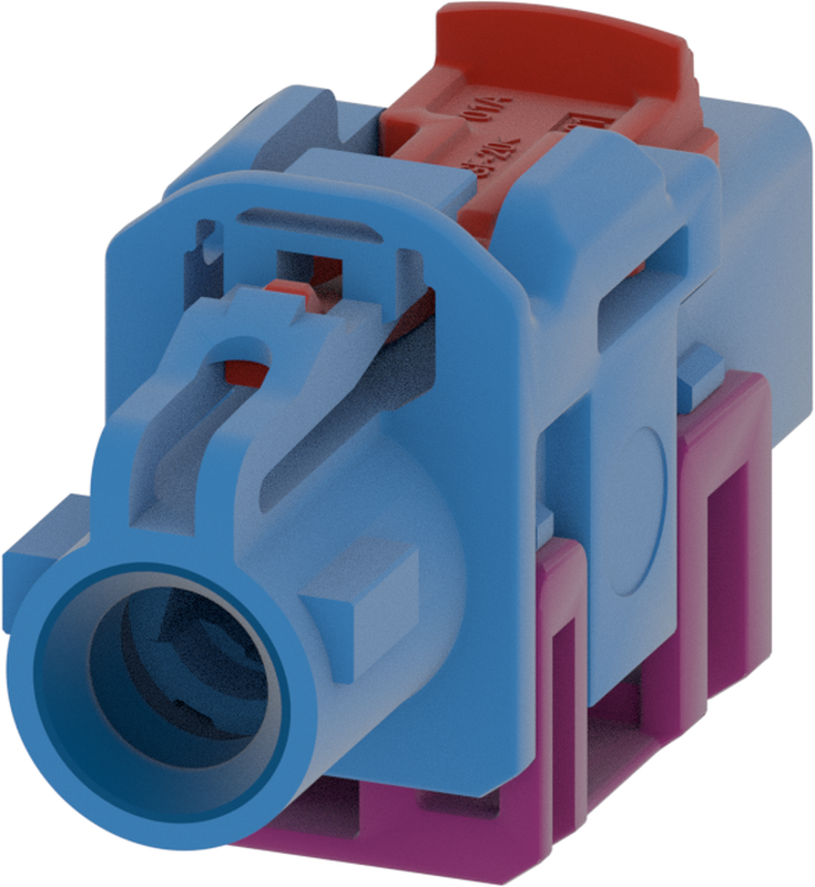 1 Port 1 Row MCA-B Female Mini Coax Blue Code C