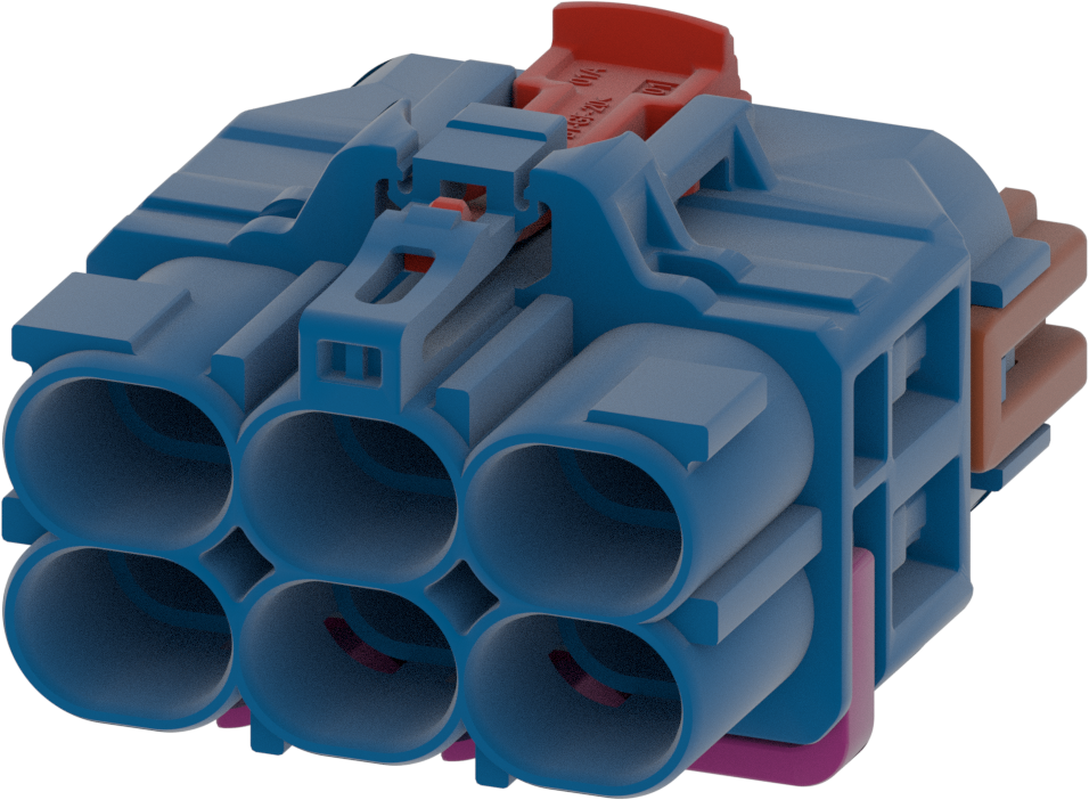 6 Port 2 Row Female H-MTD Signal Blue Code C