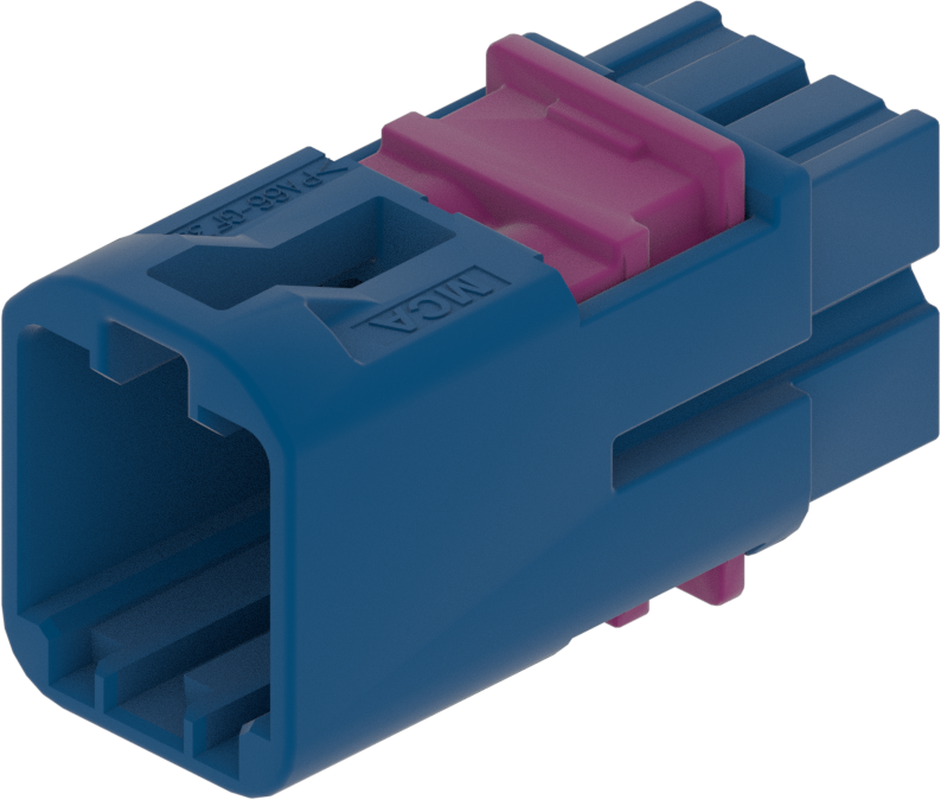 4 Port 2 Row MCA-A Male Mini Coax Blue Code C