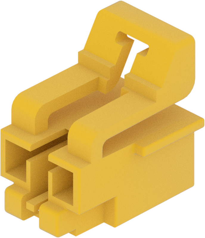 2 Way F MetriPack (M/P) 2.8 Unsealed Connector Yellow