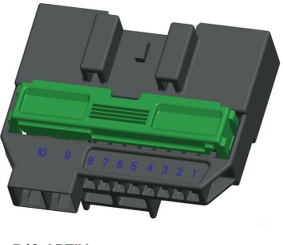 10 Way M 0.63 MQS DCS-2 2.8 Unsealed Connector Blue