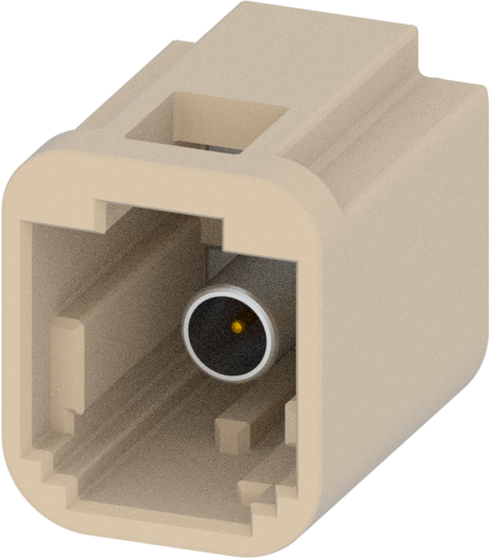 1 Port 1 Row MCA-A Male Mini Coax Cream White Code B