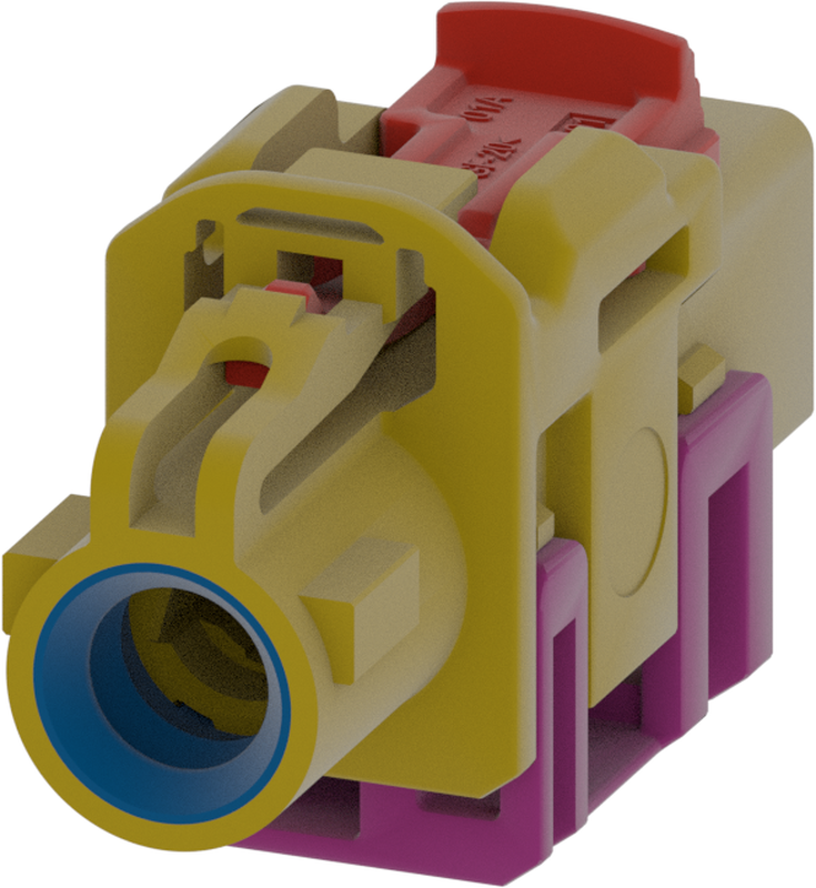 1 Port 1 Row MCA-B Female Mini Coax Curry Code K
