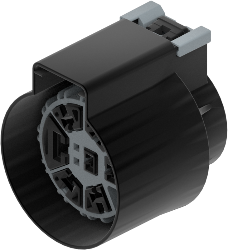 7 Way F APEX 2.8 6.3 Sealed Connector Black