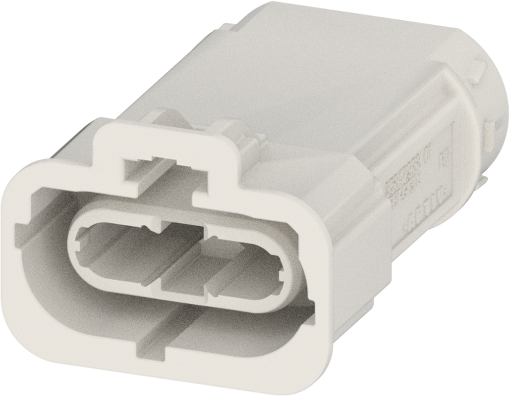 2 Port 1 Row Male H-MTD Natural White Code B