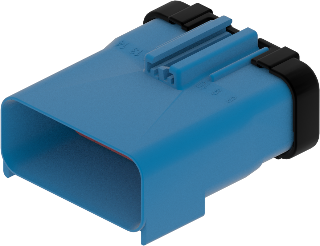 14 Way Male APEX 2.8 Sealed Connector  Blue-Light