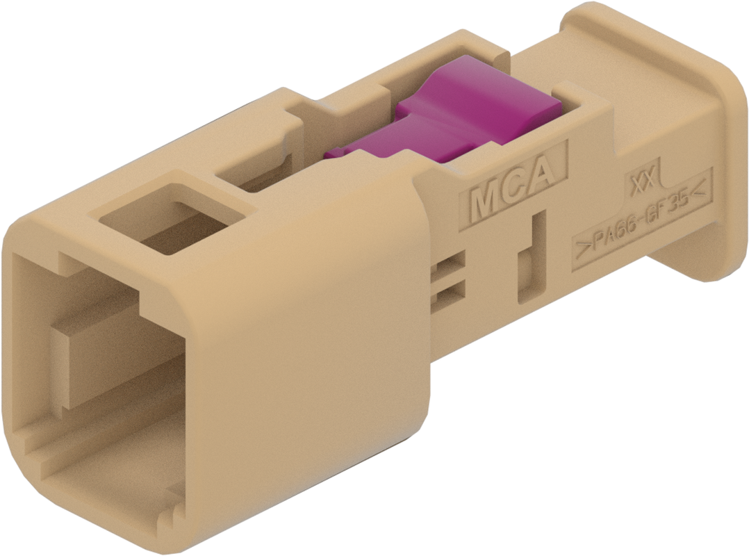 1 Port 1 Row MCA-A Male Mini Coax Beige Code J