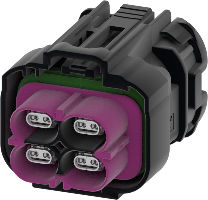 4 Port 2 Row Female H-MTD Black Code A