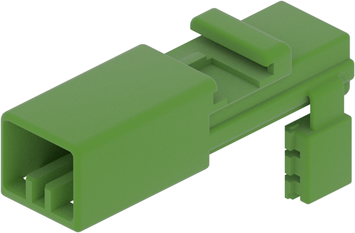 3 Way Male Unsealed Connector Green