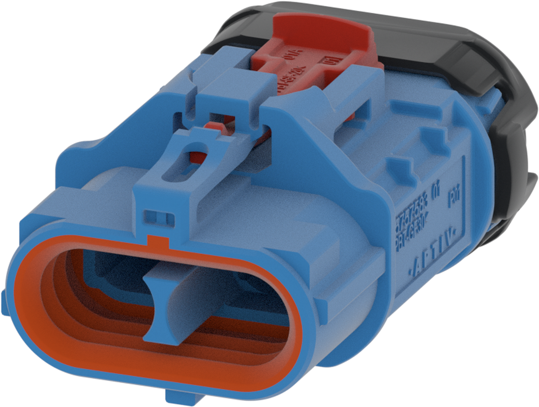 2 Port 1 Row Female H-MTD Blue Code C