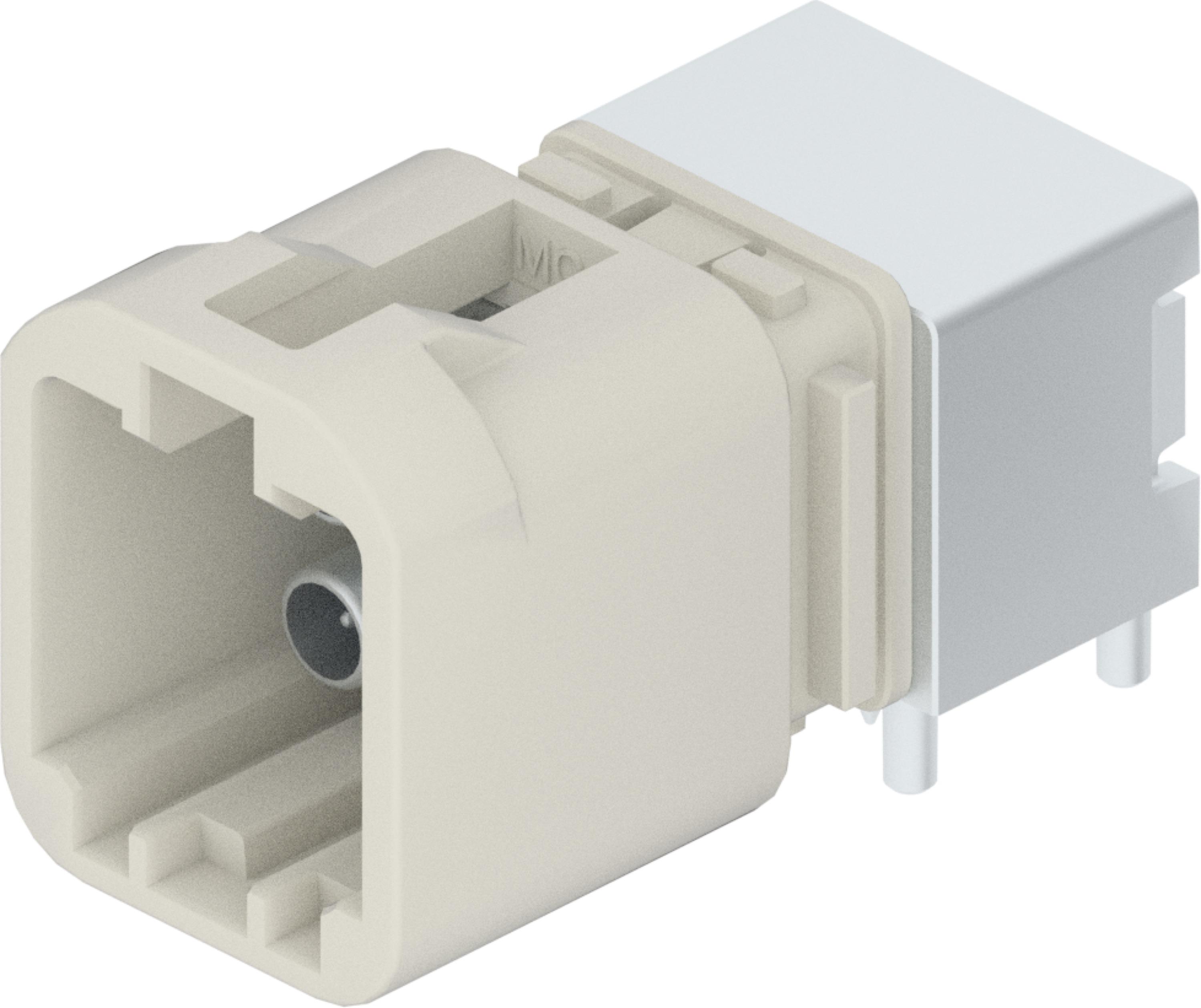 4 Port 2 Row MCA-A Male Mini Coax White Code B