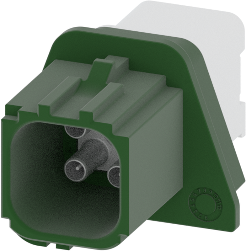 4 Port 2 Row MCA-A Male Mini Coax Leaf Green Code E