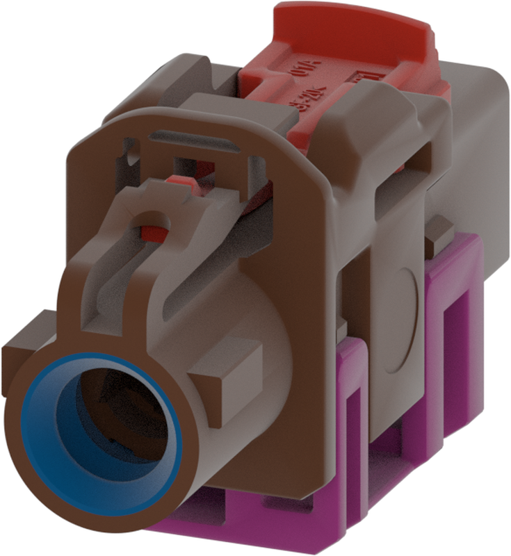 1 Port 1 Row MCA-B Female Mini Coax Brown Code F