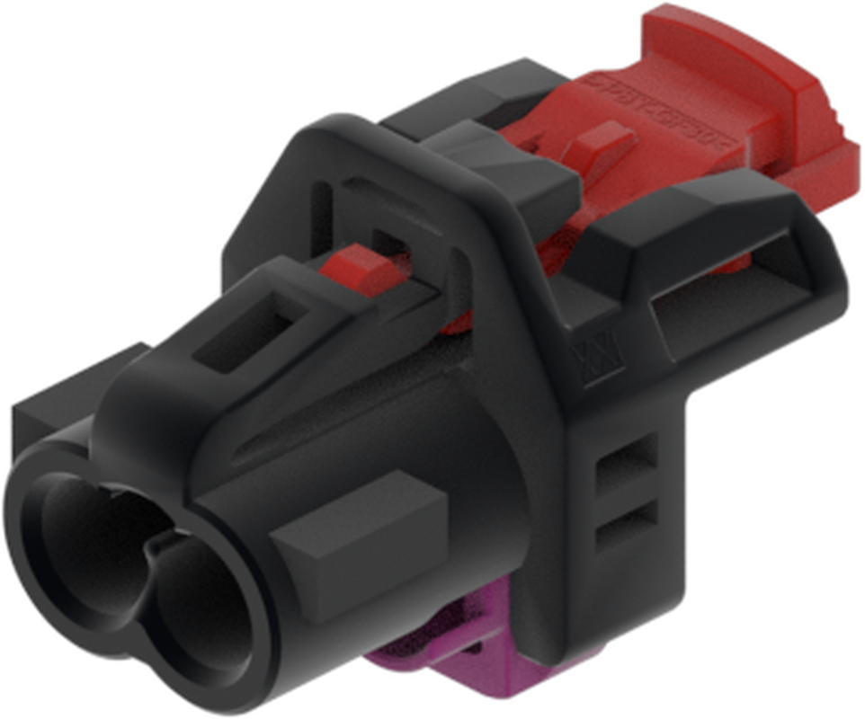 2 Port 1 Row MCA-B Female Mini Coax Jet Black Code A