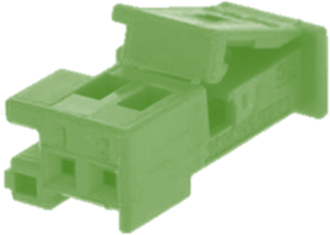 2 Way F MTS 0.64 Unsealed Connector Green