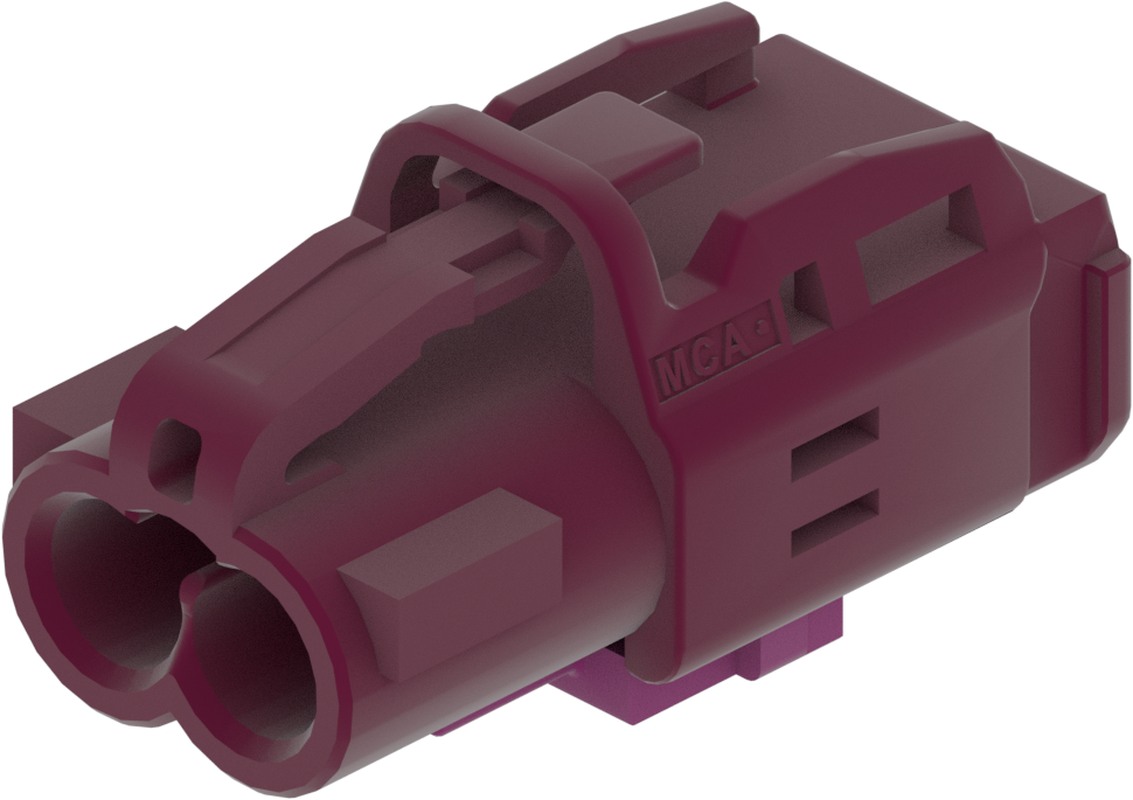 2 Port 1 Row MCA-B Female Mini Coax Claret Violet Code D